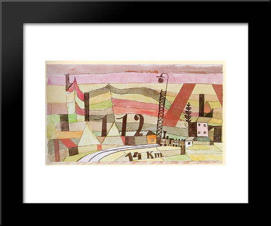 Station L 112 20x24 Black Modern Wood Framed Art Print Poster by Klee, Paul