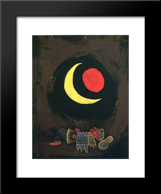 Strong Dream 20x24 Black Modern Wood Framed Art Print Poster by Klee, Paul