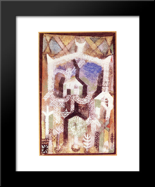 Summer Houses 20x24 Black Modern Wood Framed Art Print Poster by Klee, Paul