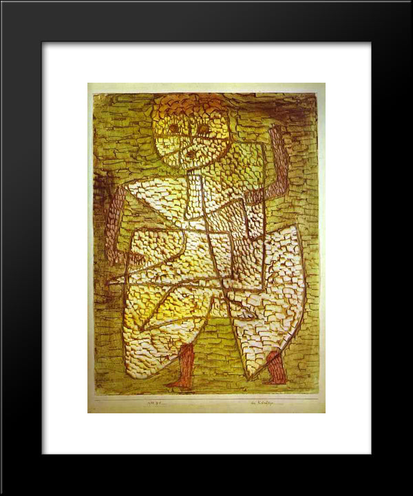 The Future Man 20x24 Black Modern Wood Framed Art Print Poster by Klee, Paul