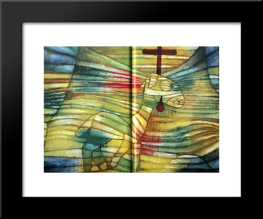 The Lamb 20x24 Black Modern Wood Framed Art Print Poster by Klee, Paul
