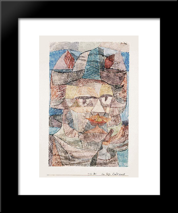 The Last Of The Mercenaries 20x24 Black Modern Wood Framed Art Print Poster by Klee, Paul