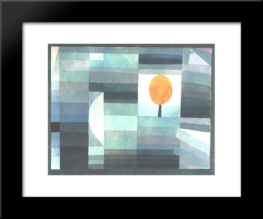 The Messenger Of Autumn 20x24 Black Modern Wood Framed Art Print Poster by Klee, Paul