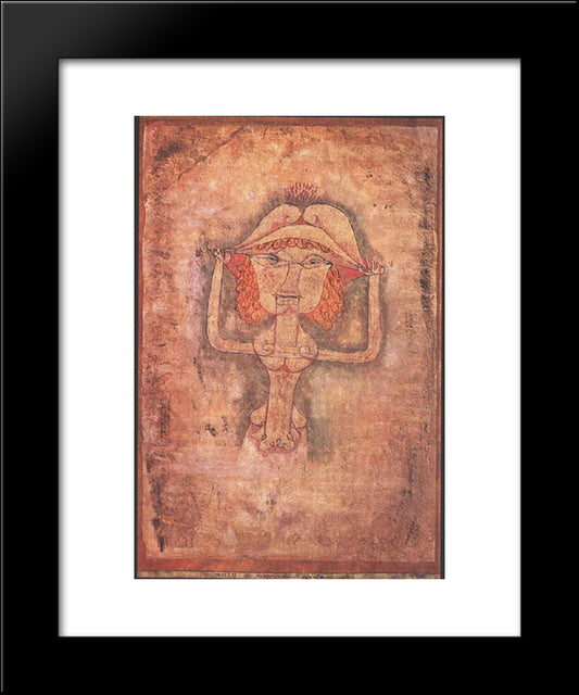 The Singer L As Fioridigli 20x24 Black Modern Wood Framed Art Print Poster by Klee, Paul