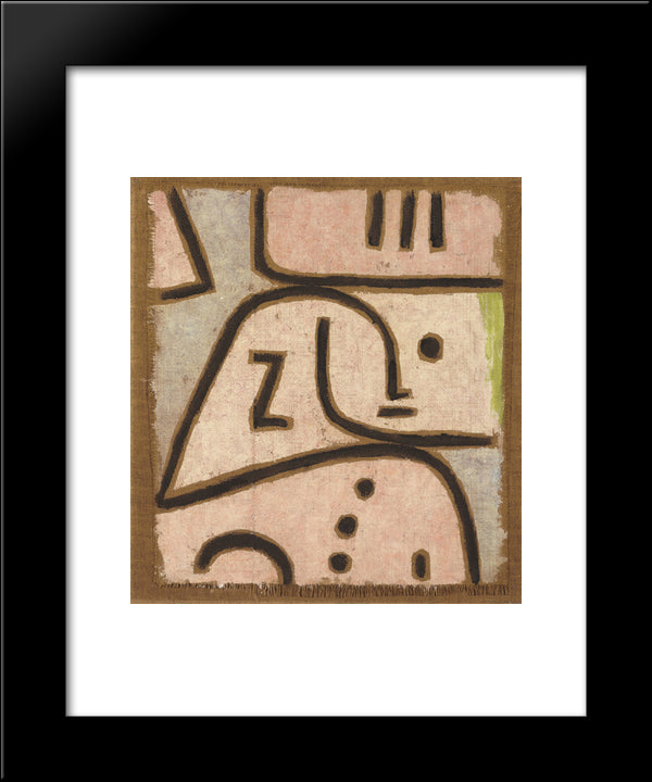 Wi (In Memoriam) 20x24 Black Modern Wood Framed Art Print Poster by Klee, Paul