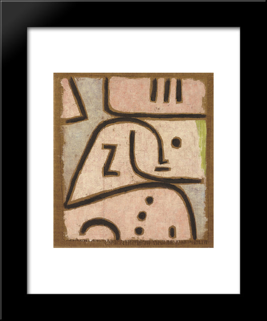 Wi (In Memoriam) 20x24 Black Modern Wood Framed Art Print Poster by Klee, Paul