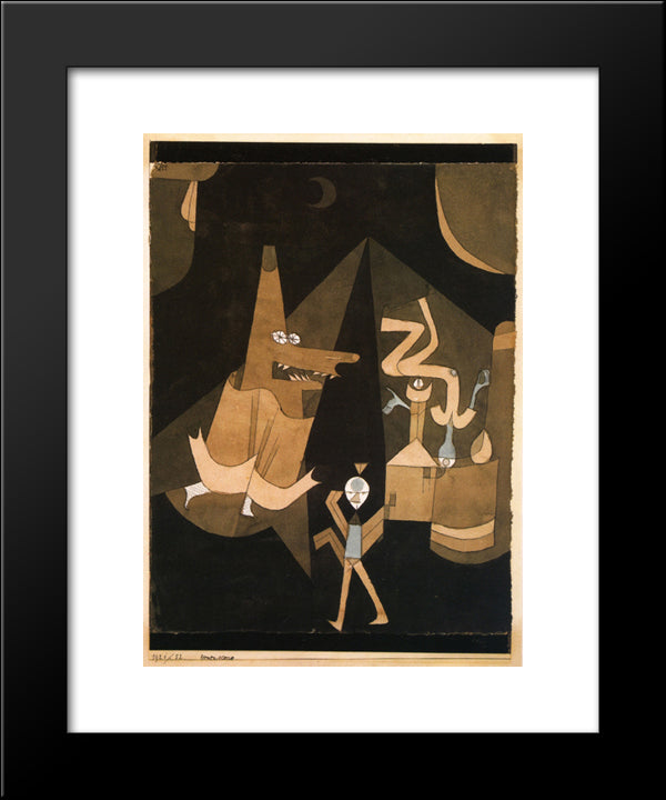Witch Scene  20x24 Black Modern Wood Framed Art Print Poster by Klee, Paul