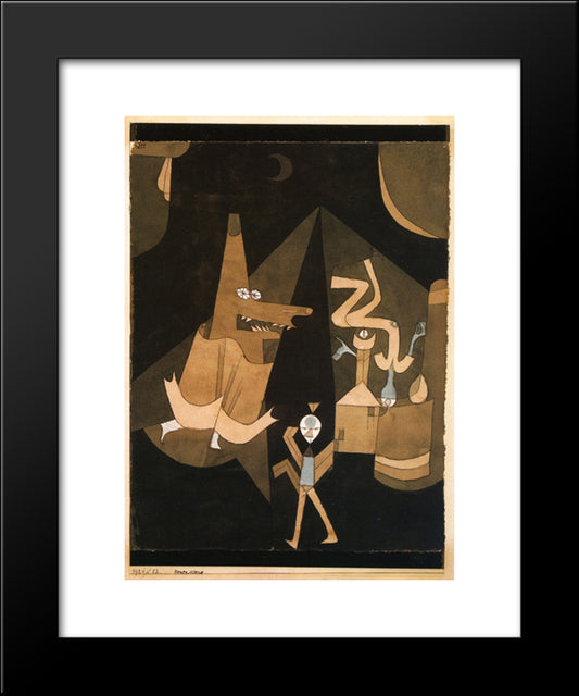 Witch Scene  20x24 Black Modern Wood Framed Art Print Poster by Klee, Paul