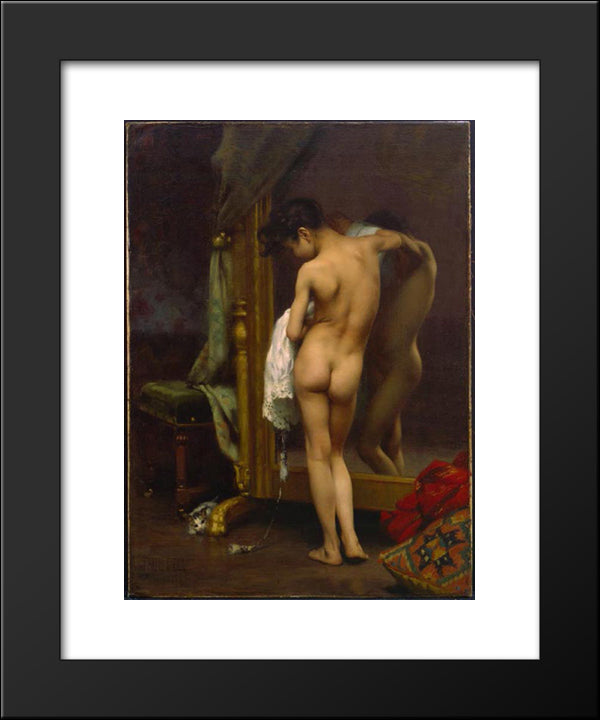A Venetian Bather 20x24 Black Modern Wood Framed Art Print Poster by Peel, Paul