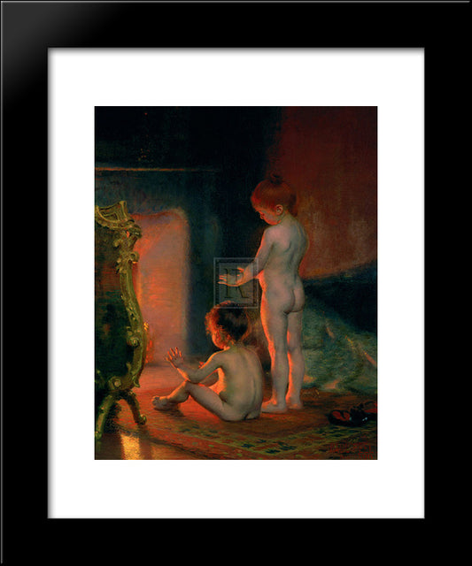 After The Bath 20x24 Black Modern Wood Framed Art Print Poster by Peel, Paul