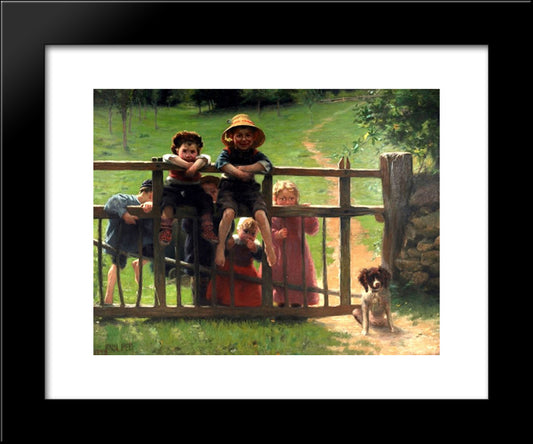 Orchestra Chairs 20x24 Black Modern Wood Framed Art Print Poster by Peel, Paul