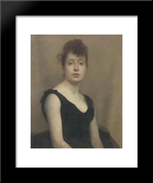 Portrait Of A Girl 20x24 Black Modern Wood Framed Art Print Poster by Peel, Paul