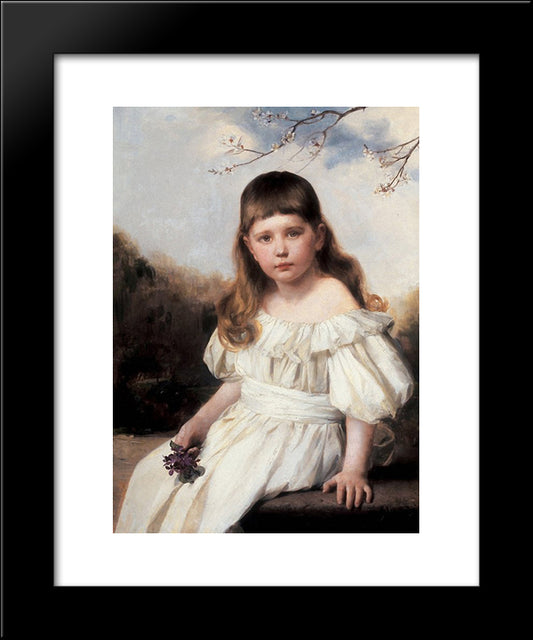 Portrait Of Gloria Roberts 20x24 Black Modern Wood Framed Art Print Poster by Peel, Paul