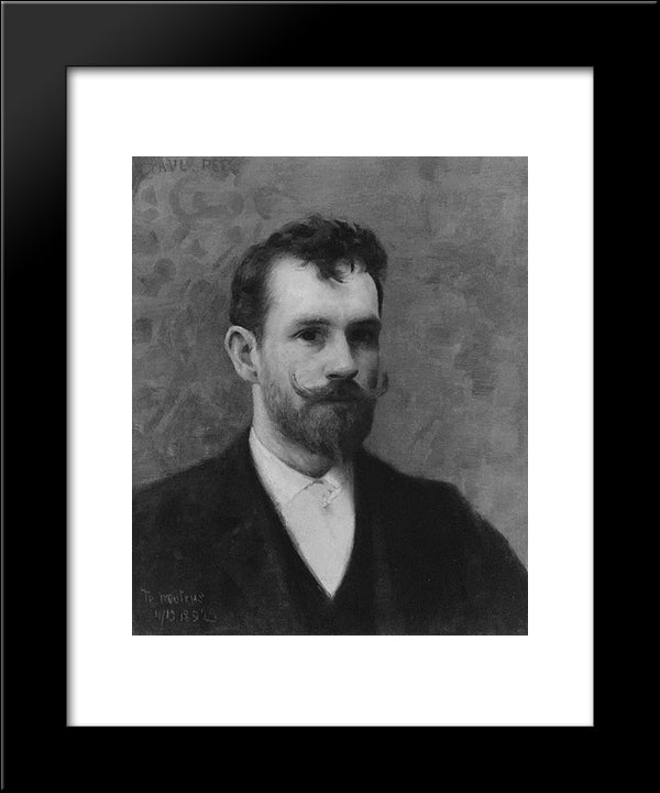 Self-Portrait 20x24 Black Modern Wood Framed Art Print Poster by Peel, Paul