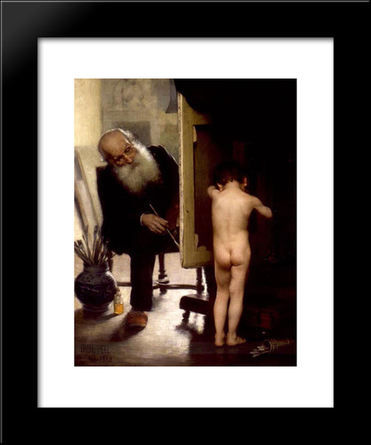 The Modest Model 20x24 Black Modern Wood Framed Art Print Poster by Peel, Paul