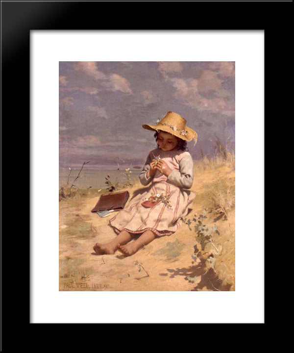 The Young Botanist 20x24 Black Modern Wood Framed Art Print Poster by Peel, Paul