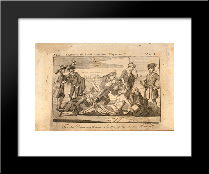 Able Doctor 20x24 Black Modern Wood Framed Art Print Poster by Revere, Paul