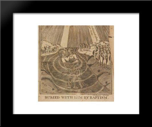 Jesus In The Jordan River With John The Baptist 20x24 Black Modern Wood Framed Art Print Poster by Revere, Paul