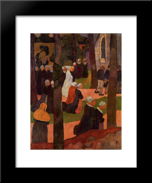 A Breton Sunday 20x24 Black Modern Wood Framed Art Print Poster by Serusier, Paul