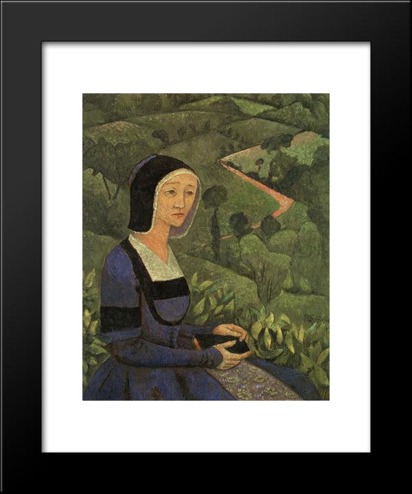 A Widow 20x24 Black Modern Wood Framed Art Print Poster by Serusier, Paul