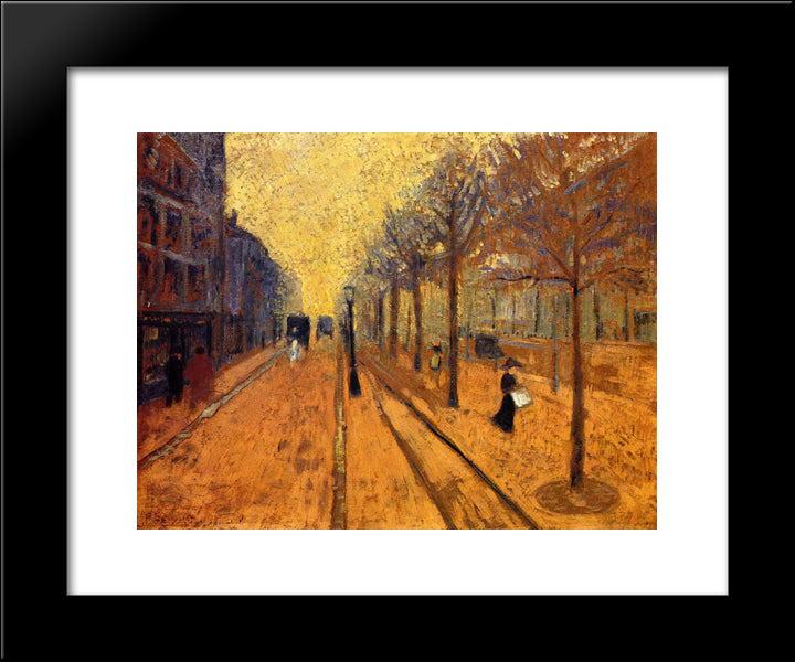 Avenue De Neuilly 20x24 Black Modern Wood Framed Art Print Poster by Serusier, Paul