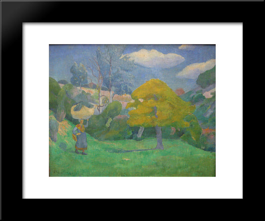 Breton Woman Going To The Washing Place 20x24 Black Modern Wood Framed Art Print Poster by Serusier, Paul