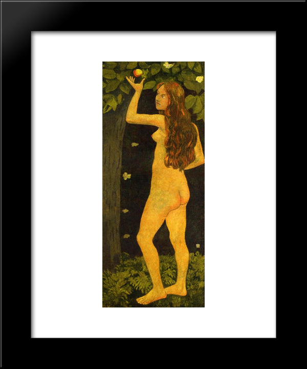 Eve Picking The Apple 20x24 Black Modern Wood Framed Art Print Poster by Serusier, Paul