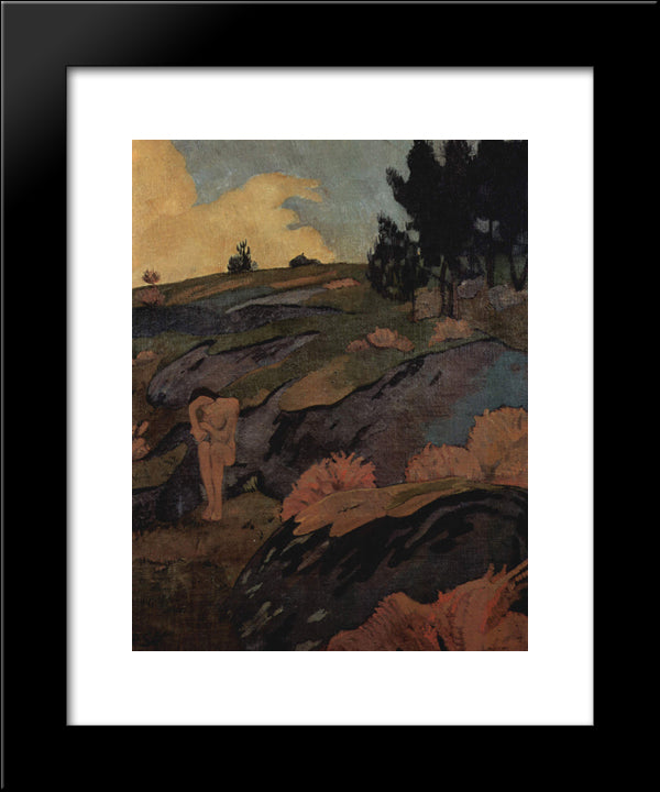 Melancholia, Or Breton Eve 20x24 Black Modern Wood Framed Art Print Poster by Serusier, Paul