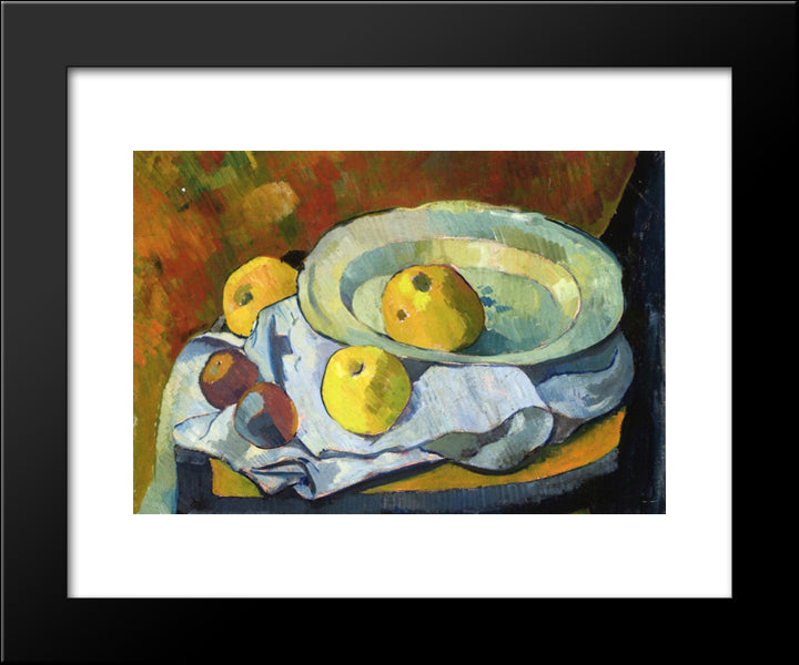 Plate Of Apples 20x24 Black Modern Wood Framed Art Print Poster by Serusier, Paul