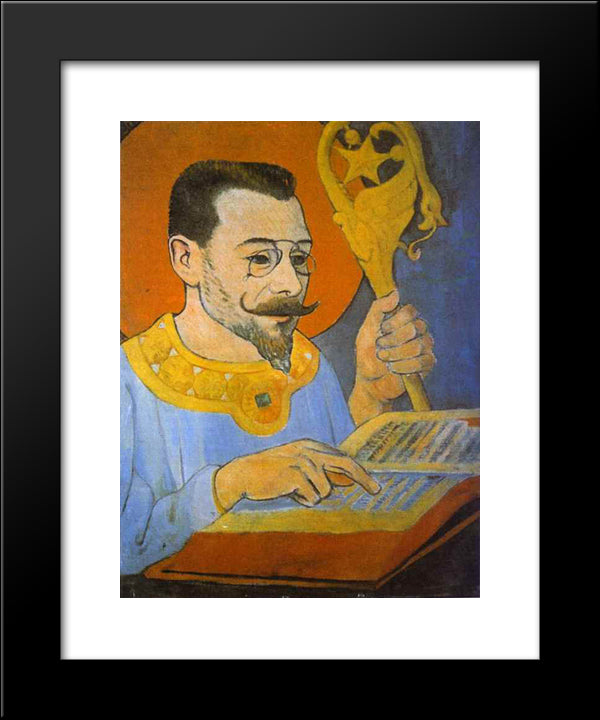 Portrait Of Paul Ranson Dressed As A Prophet 20x24 Black Modern Wood Framed Art Print Poster by Serusier, Paul