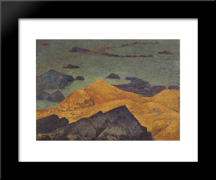 Seashore 20x24 Black Modern Wood Framed Art Print Poster by Serusier, Paul