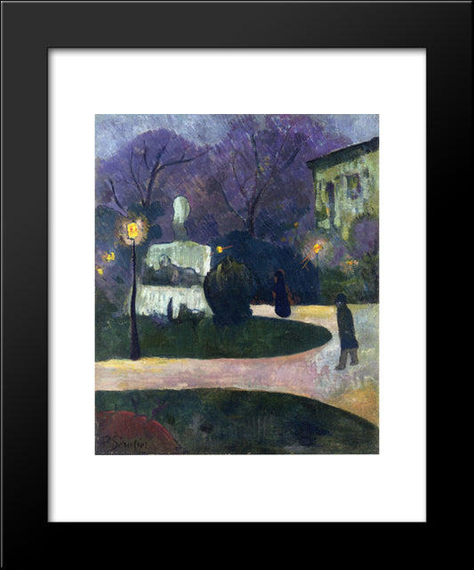 Square With Street Lamp 20x24 Black Modern Wood Framed Art Print Poster by Serusier, Paul