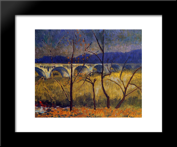 The Aqueduct 20x24 Black Modern Wood Framed Art Print Poster by Serusier, Paul