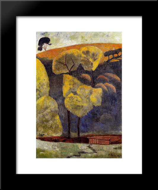 The Blue Valley 20x24 Black Modern Wood Framed Art Print Poster by Serusier, Paul