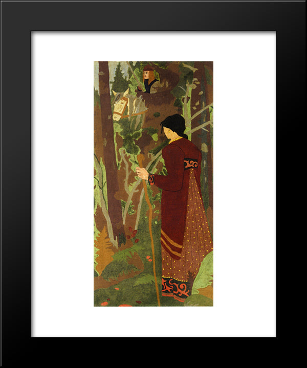 The Fairy And The Knight 20x24 Black Modern Wood Framed Art Print Poster by Serusier, Paul