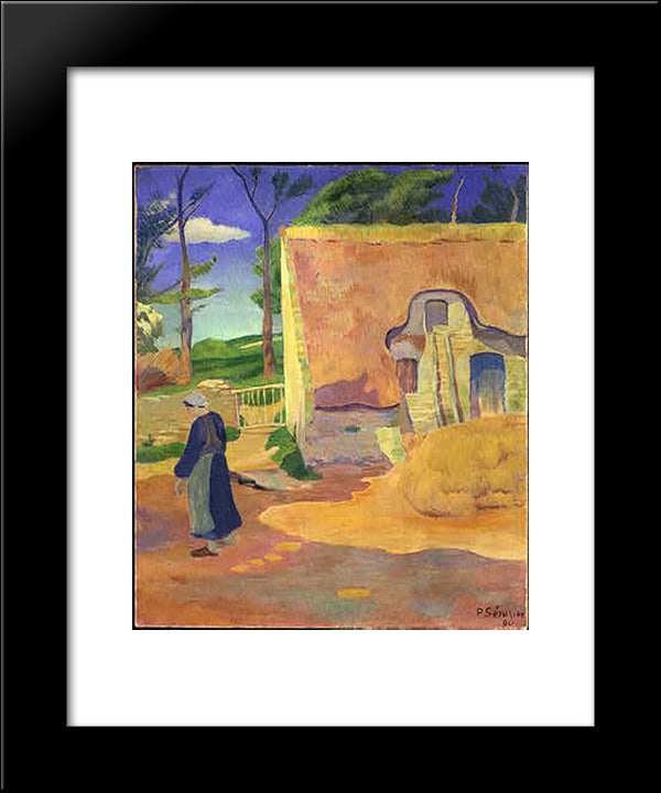 The Farm At Pouldu 20x24 Black Modern Wood Framed Art Print Poster by Serusier, Paul