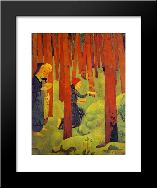 The Incantation (The Holy Wood) 20x24 Black Modern Wood Framed Art Print Poster by Serusier, Paul