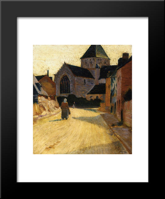 Woman In A Street 20x24 Black Modern Wood Framed Art Print Poster by Serusier, Paul