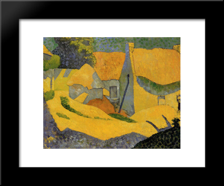 Yellow Farm At Pouldu 20x24 Black Modern Wood Framed Art Print Poster by Serusier, Paul