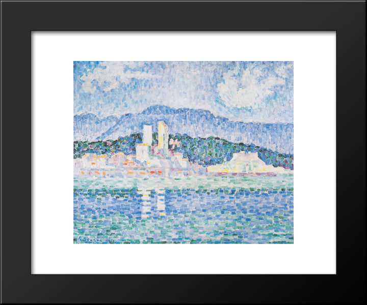 Antibes, Thunderstorms 20x24 Black Modern Wood Framed Art Print Poster by Signac, Paul