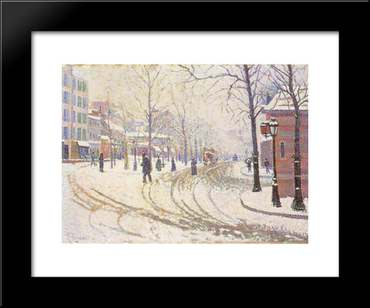 Boulevard De Clichy 1886 20x24 Black Modern Wood Framed Art Print Poster by Signac, Paul