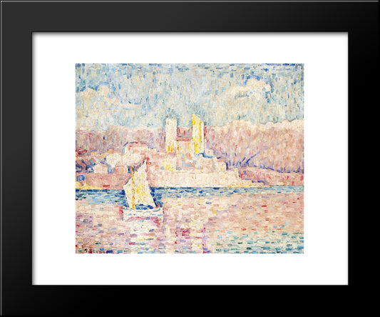 Cap D'Antibes 20x24 Black Modern Wood Framed Art Print Poster by Signac, Paul