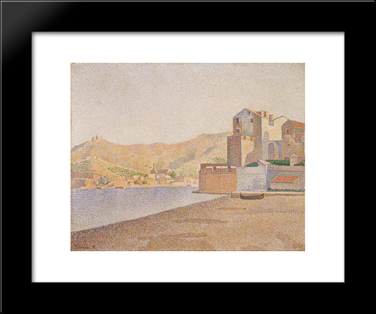 Collioure 20x24 Black Modern Wood Framed Art Print Poster by Signac, Paul