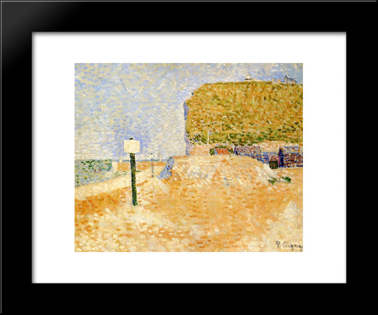 Fecamp, Sunshine 20x24 Black Modern Wood Framed Art Print Poster by Signac, Paul