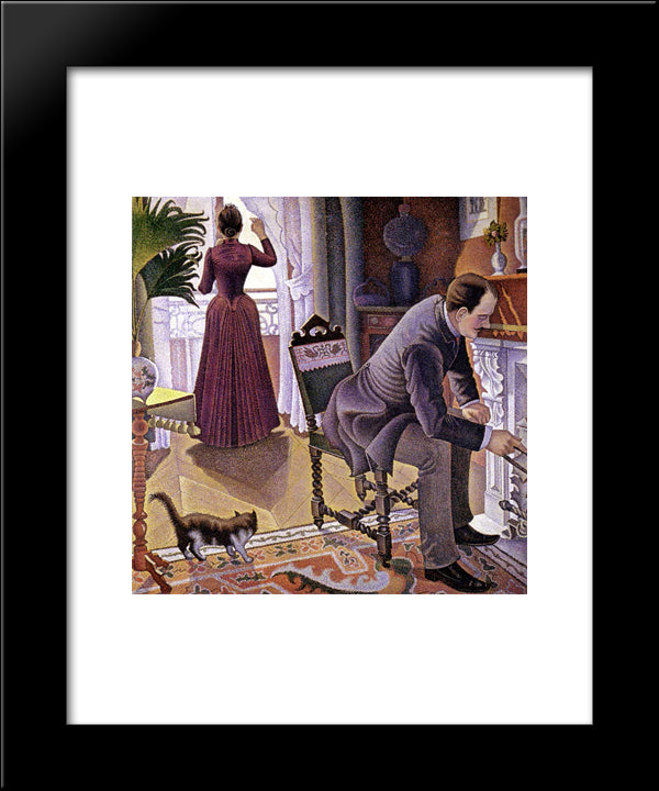 Sunday 20x24 Black Modern Wood Framed Art Print Poster by Signac, Paul