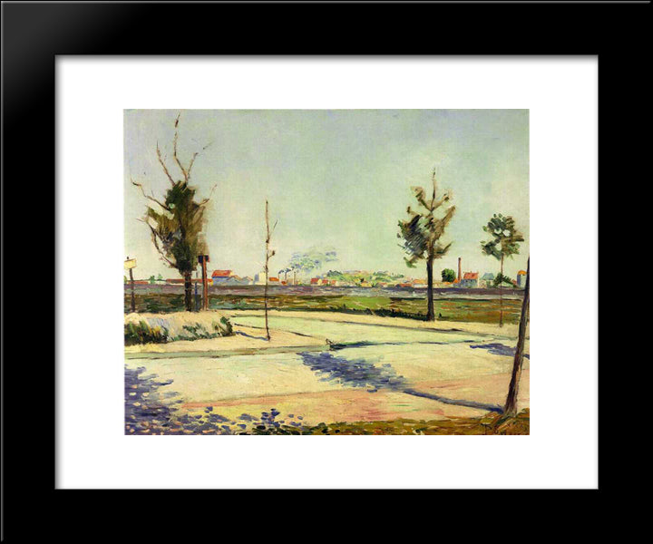The Road To Gennevilliers 20x24 Black Modern Wood Framed Art Print Poster by Signac, Paul