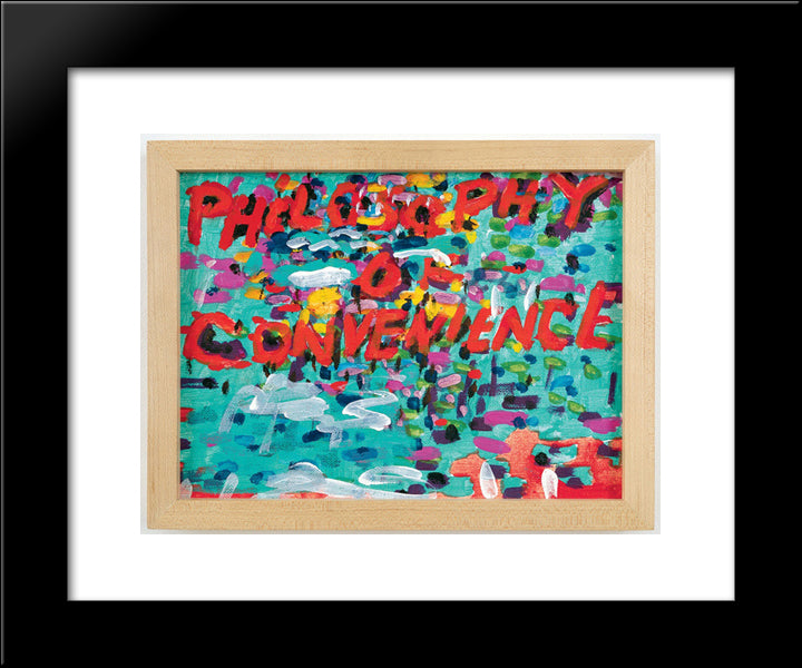 Philosophy Of Convenience 20x24 Black Modern Wood Framed Art Print Poster by Thek, Paul