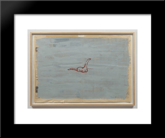 Untitled (Dinosaur) 20x24 Black Modern Wood Framed Art Print Poster by Thek, Paul