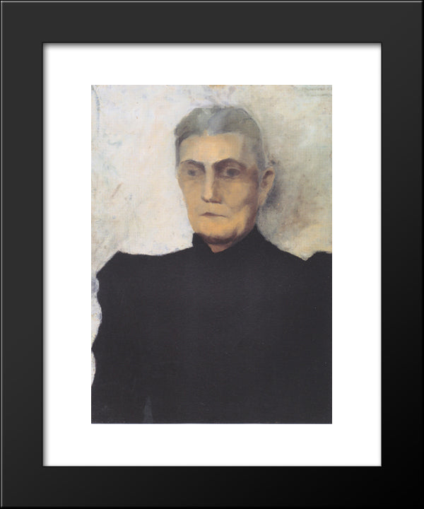 Portrait Of An Old Woman 20x24 Black Modern Wood Framed Art Print Poster by Modersohn Becker, Paula