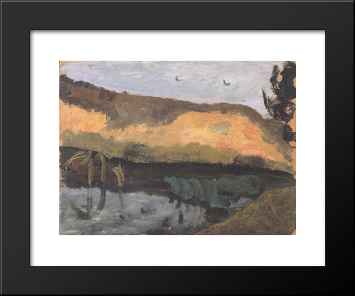 Sand Pit 20x24 Black Modern Wood Framed Art Print Poster by Modersohn Becker, Paula